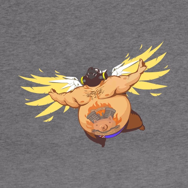 Roadhog Diving with Mercy Wings by Genessis